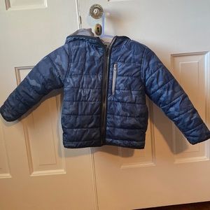 Boys Toddler 5 Blue Camo Winter Coat